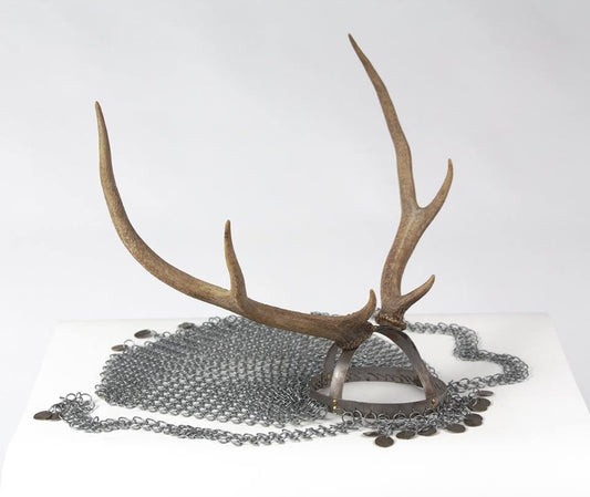 Beltane Deer Antler Headpiece: Pagan Shaman Horn Crown Ritual Headdress (PRE-ORDER)