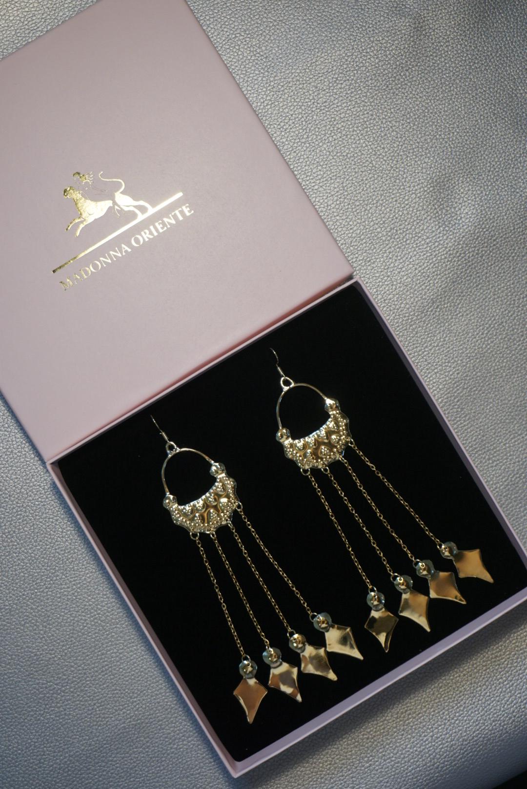 Medeina Earrings: Handcrafted Brass Slavic Amulet Jewelry, Viking Medieval Design