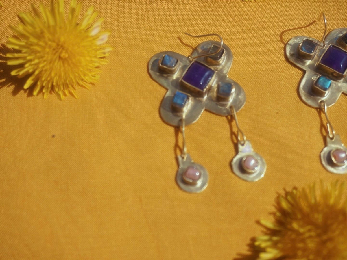 Byzantine Brass Earrings: Renaissance Medieval Jewelry