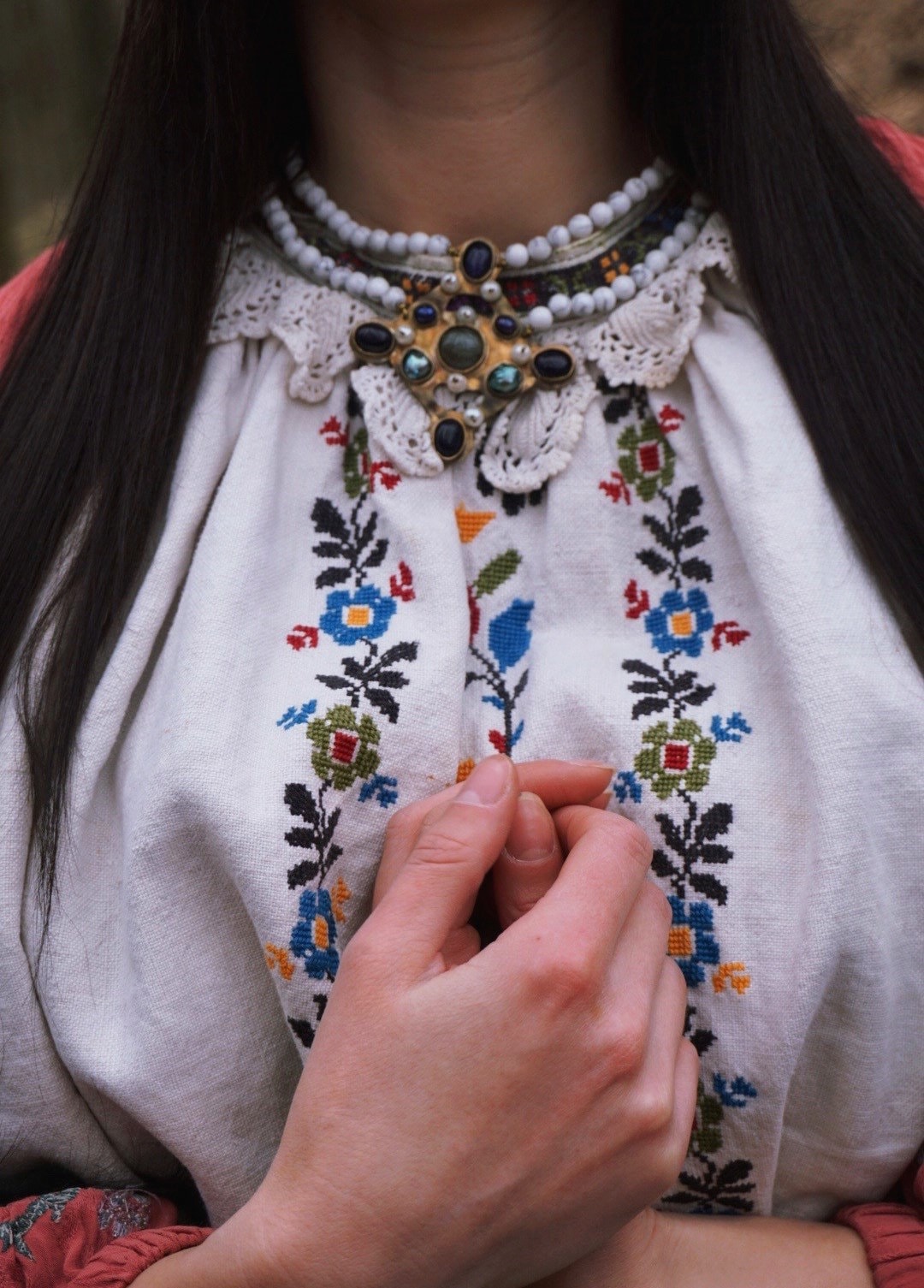 Leofflæd Choker: Anglo-Saxon Byzantine Style Beaded Necklace
