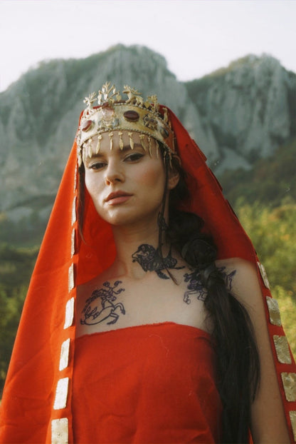 Ice Maiden Crown: Ancient Scythian Diadem, Sarmatian Replica Headdress (PRE-ORDER)