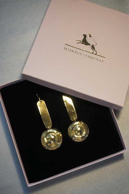 Venus Caelestis Earrings: Handmade Brass Ancient Goddess Jewelry