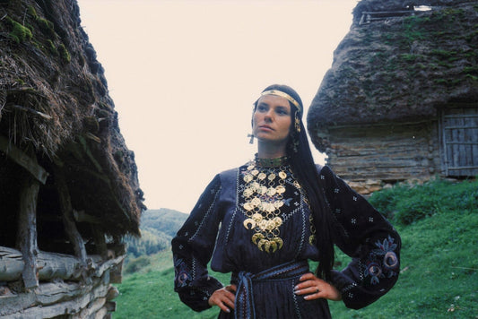 Moryana Handmade Brass Necklace: Statement Goddess Necklace Bold, Ethnic Traditional Jewelry, Slavic Adornments