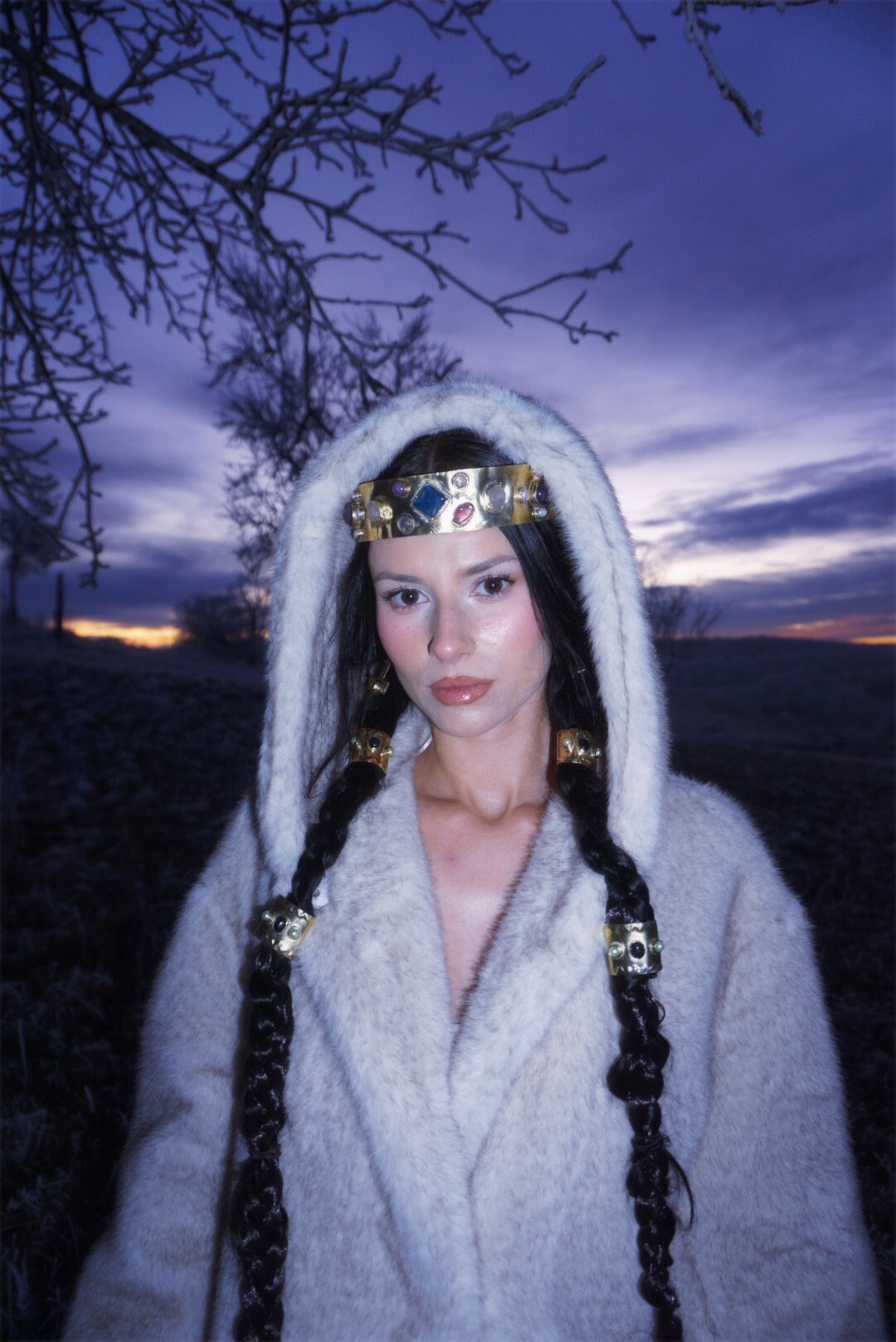 Brunhilda Medieval Crown: Historical Gemstone Headpiece,Winter Goddess Jewelry (PRE-ORDER)