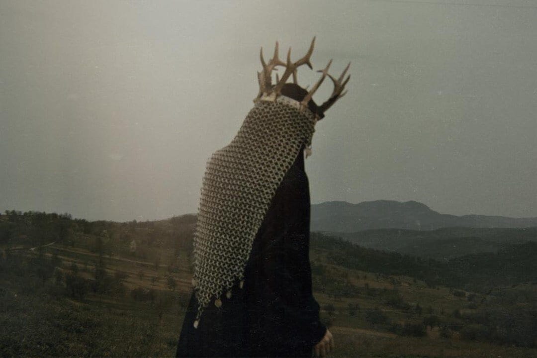 Beltane II Antler Crown Headpiece: Pagan Norse Shaman Mask (PRE-ORDER)