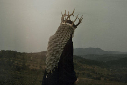 Beltane II Antler Crown Headpiece: Pagan Norse Shaman Mask (PRE-ORDER)