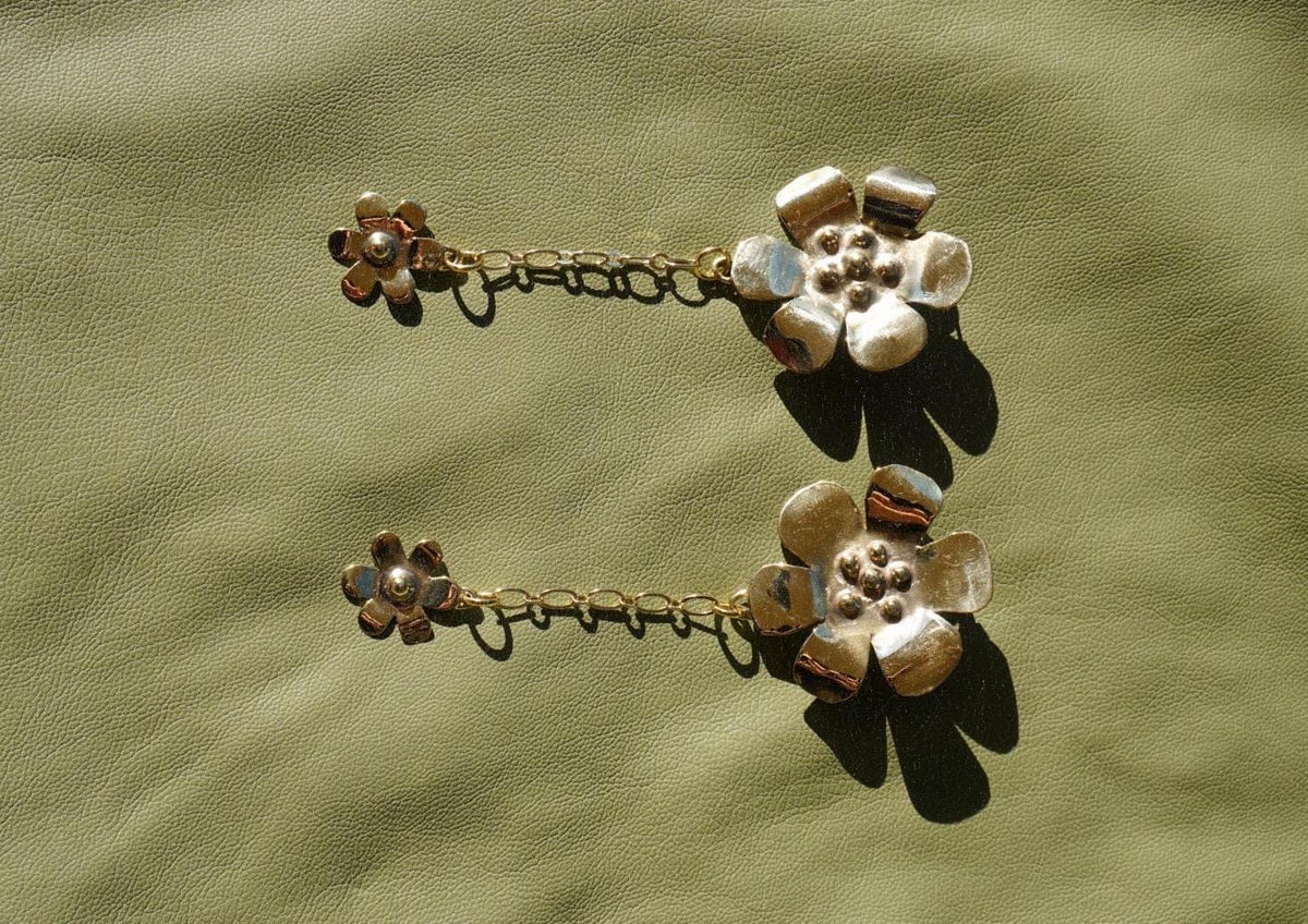 Wild Rose Earrings: Floral Fairy Jewelry