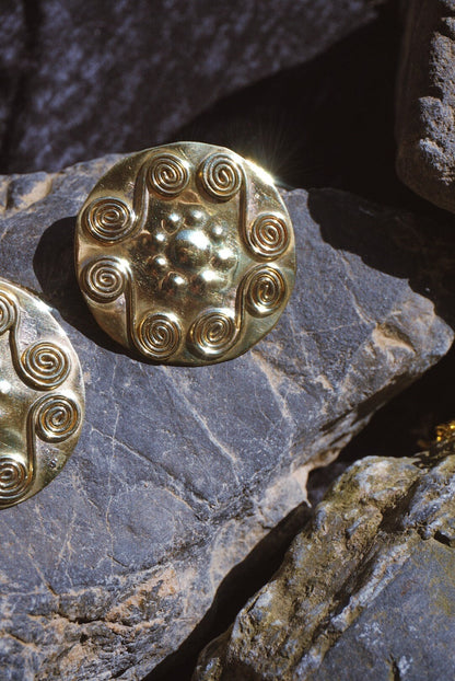 Egtved I Bronze Age Earrings: Nordic Spirals, Viking Shield Jewelry