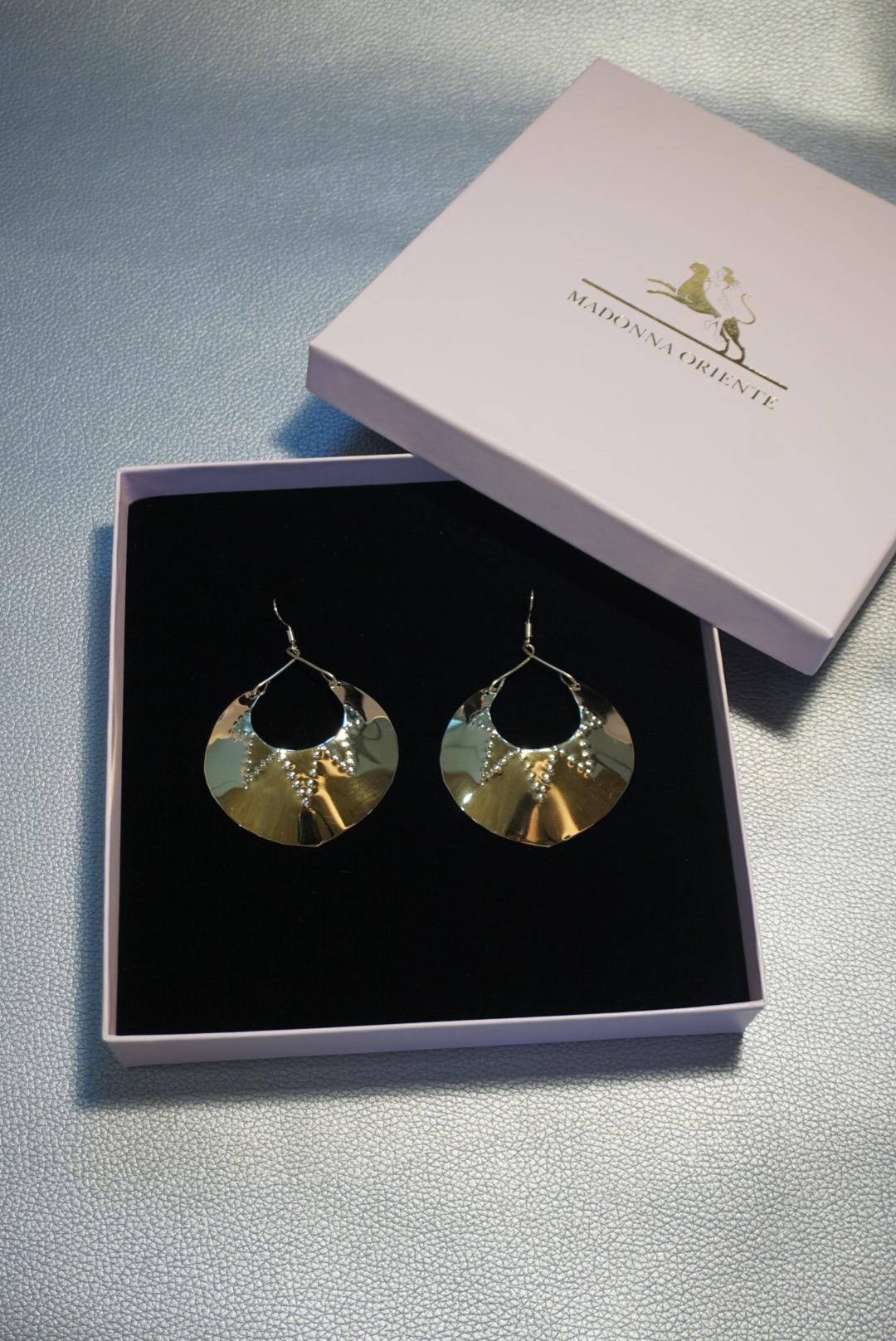 Ognyena Slavic Fire Goddess: Handmade Brass Ethnic Earrings