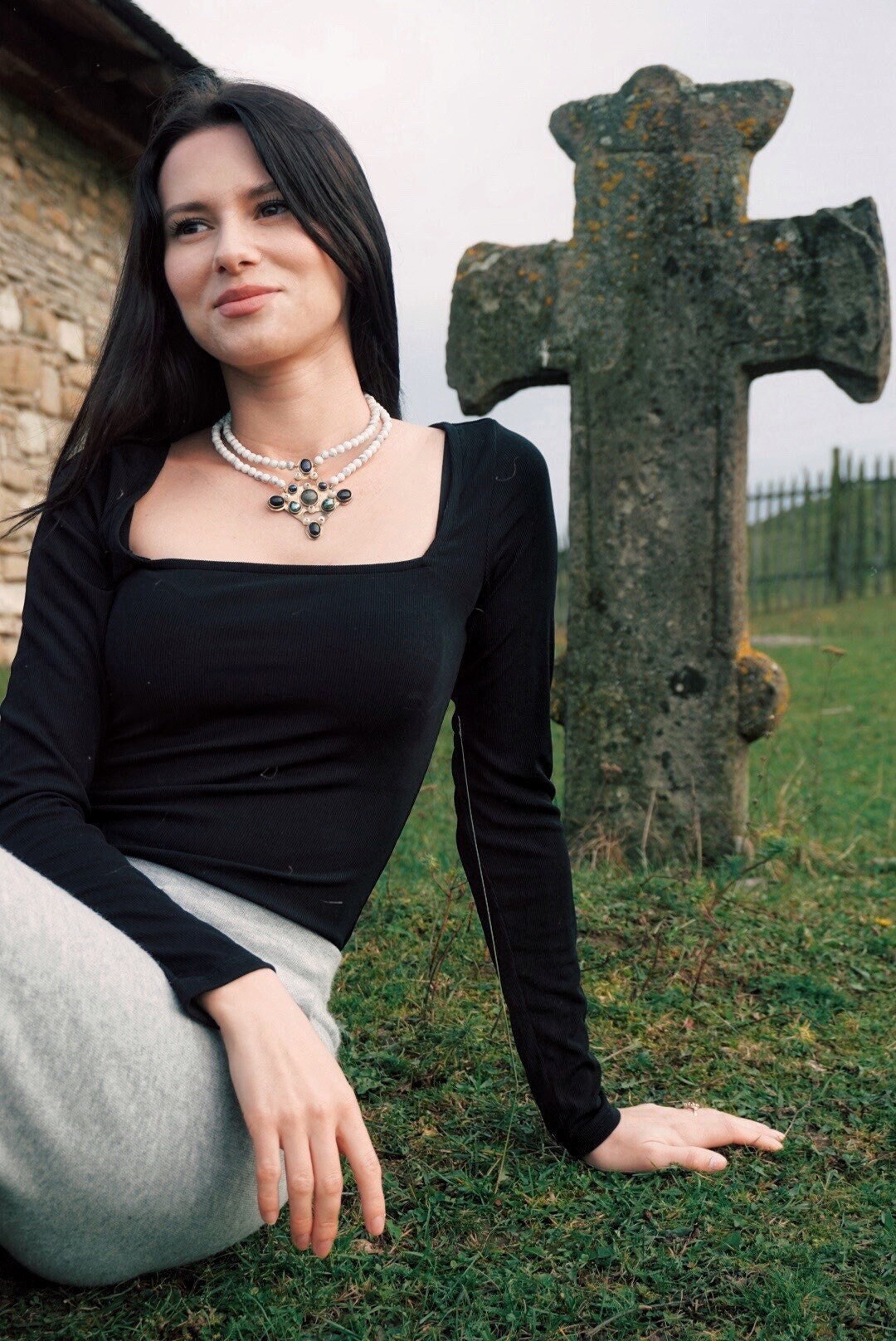 Leofflæd Choker: Anglo-Saxon Byzantine Style Beaded Necklace
