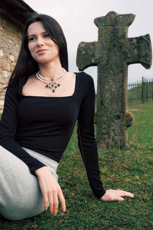 Leofflæd Choker: Anglo-Saxon Byzantine Style Beaded Necklace