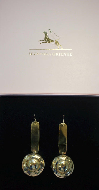 Venus Caelestis Earrings: Handmade Brass Ancient Goddess Jewelry