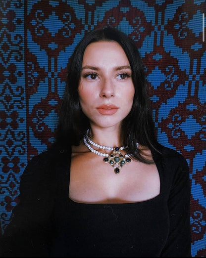 Leofflæd Choker: Anglo-Saxon Byzantine Style Beaded Necklace