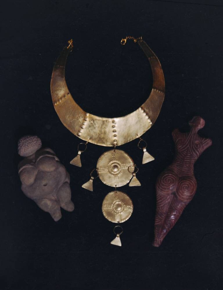 Bronze Age Shield Necklace: Handmade Brass Viking Collar Costume Statement Necklace
