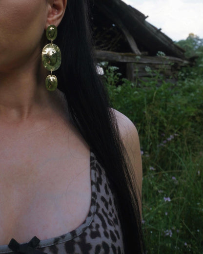 Danu Celtic Shield Earrings: Bronze Age Warrior Goddess Jewelry