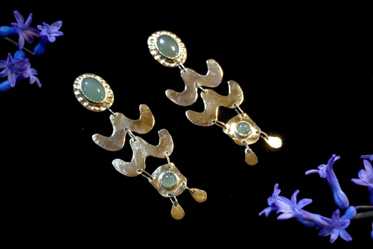 Amaya Earrings: Handcrafted Celtic Tribal Statement Jewelry