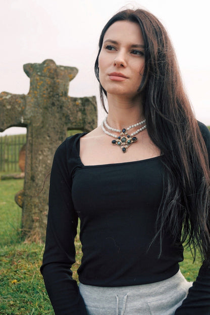 Leofflæd Choker: Anglo-Saxon Byzantine Style Beaded Necklace