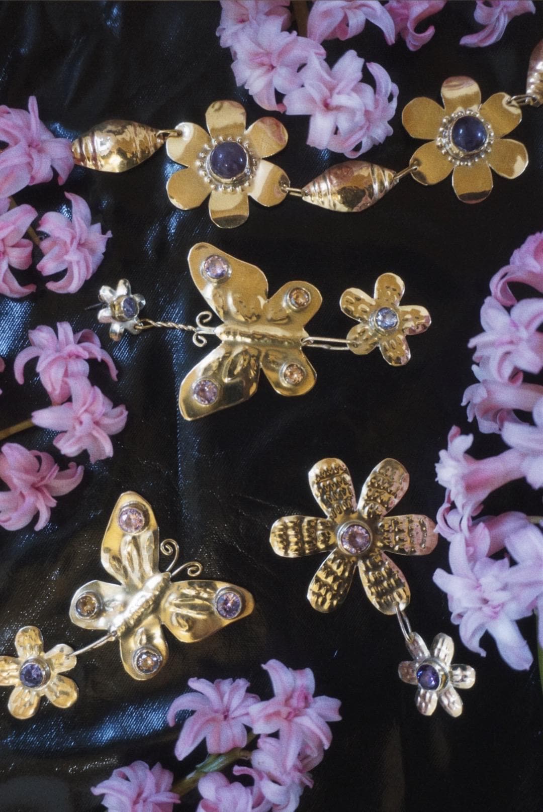 Butterfly Maiden Earrings: Fairycore Dangle Earrings, Fairy floral Jewelry with zircons
