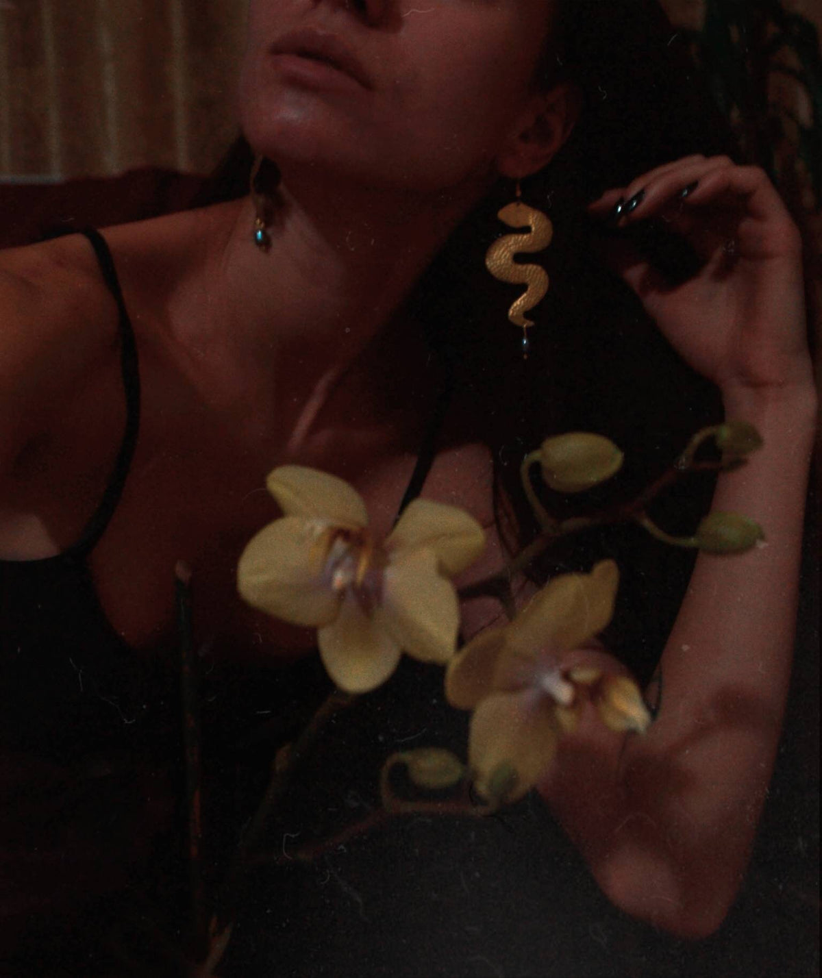Handmade Brass Serpent Earrings: Ancient Greek Medusa Jewelry