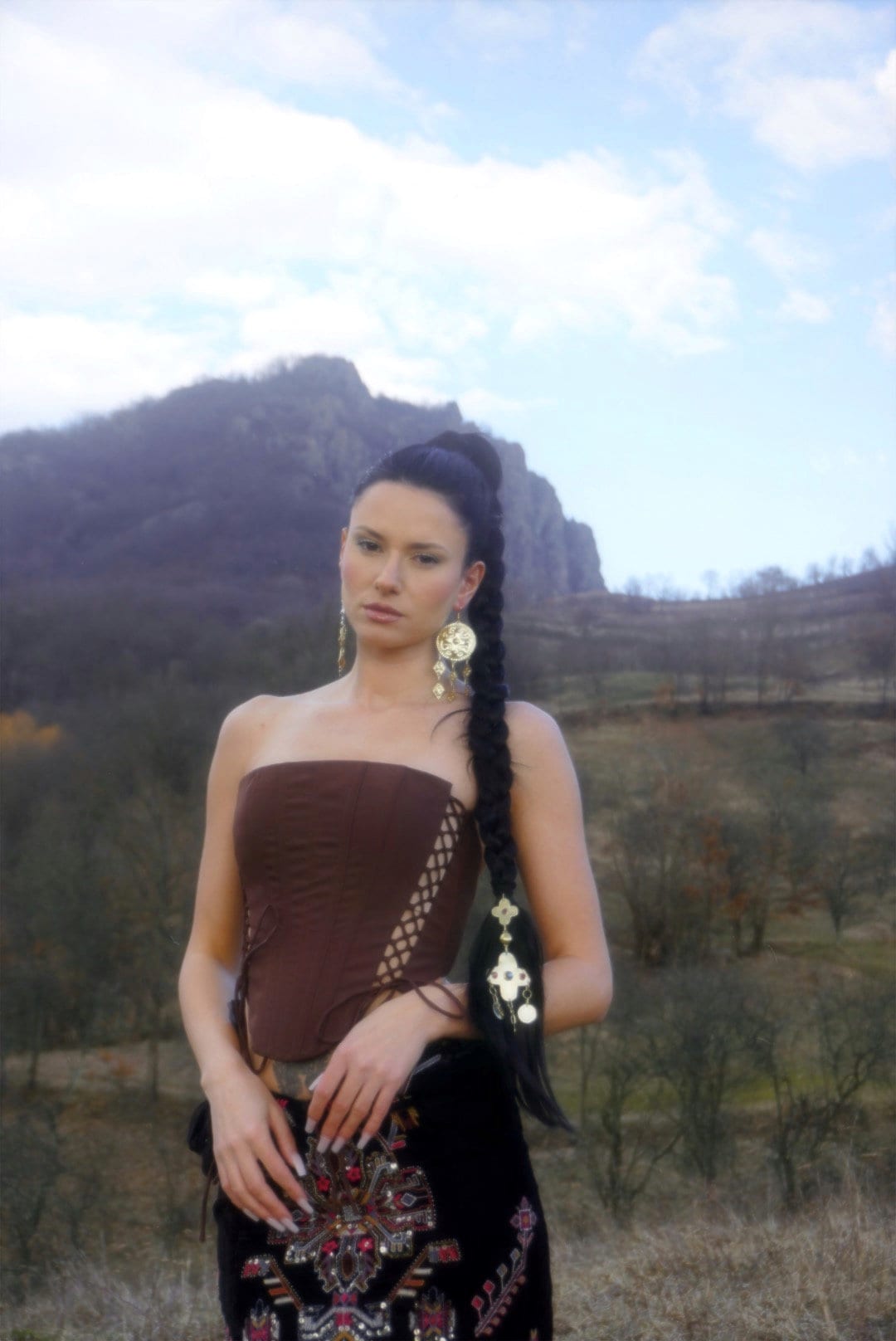 Mokosa Brass Earrings: Slavic Goddess Amulets, Viking Jewelry