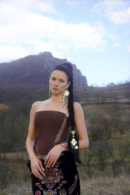 Mokosa Brass Earrings: Slavic Goddess Amulets, Viking Jewelry