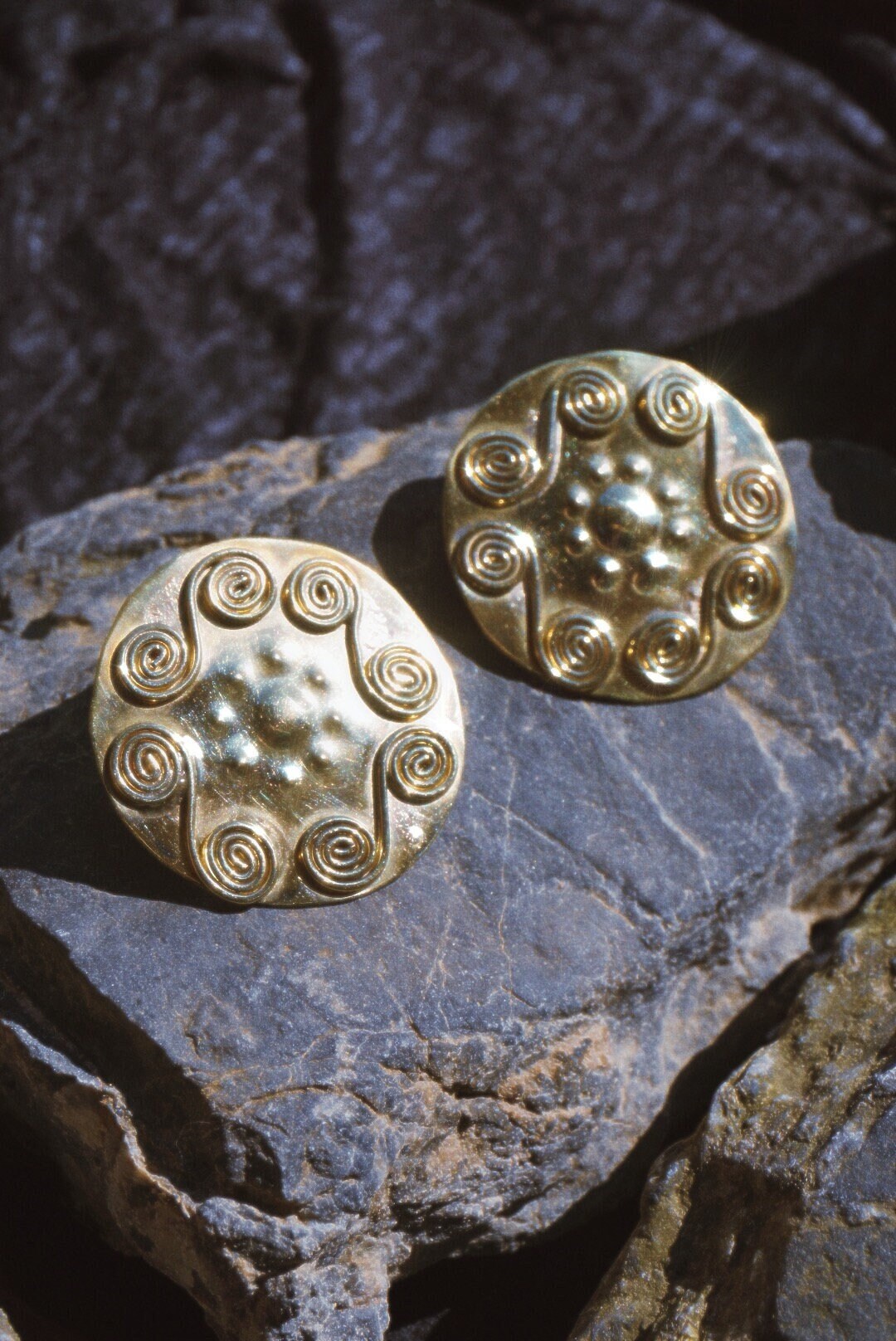Egtved I Bronze Age Earrings: Nordic Spirals, Viking Shield Jewelry