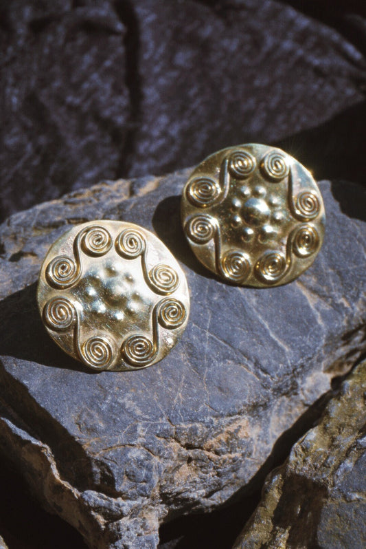 Egtved I Bronze Age Earrings: Nordic Spirals, Viking Shield Jewelry