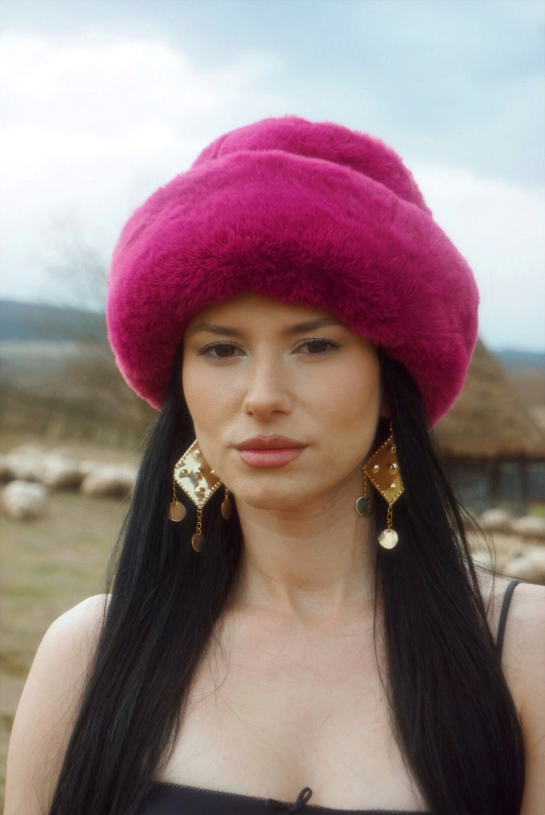 Draha Brass Earrings: Slavic Viking Medieval Amulets