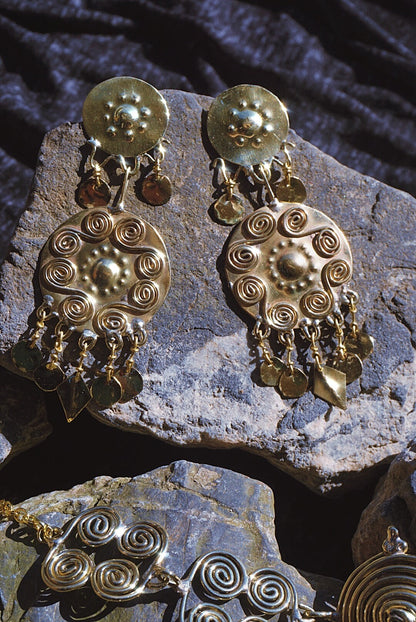 Egtved II Nordic Bronze Age Earrings: Celtic Spiral Viking Jewelry