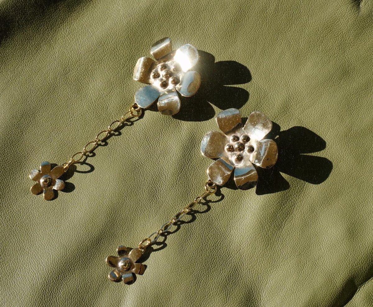 Wild Rose Earrings: Floral Fairy Jewelry