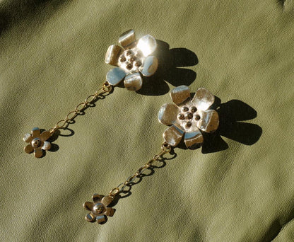 Wild Rose Earrings: Floral Fairy Jewelry