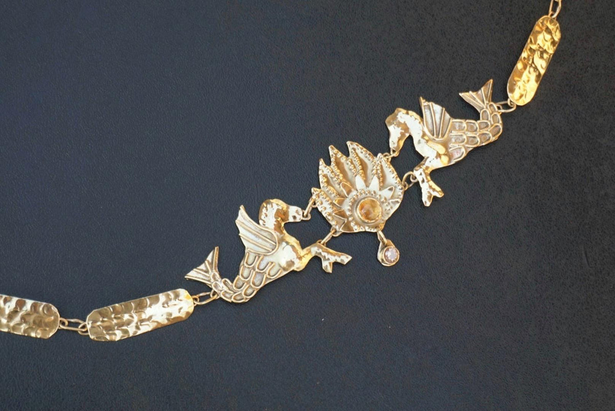 Hippocampus Sea Horse Necklace: Ancient Greek Roman Jewelry (PRE-ORDER)