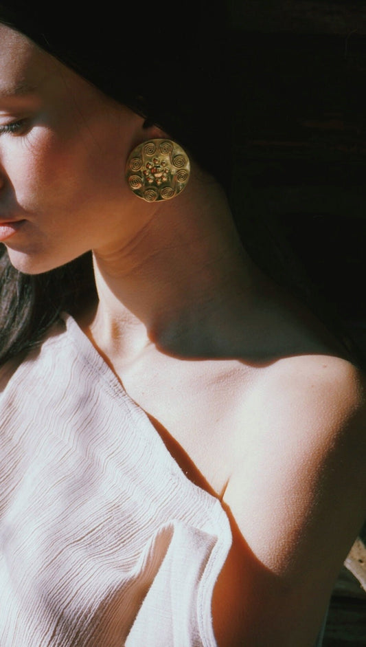 Egtved I Bronze Age Earrings: Nordic Spirals, Viking Shield Jewelry