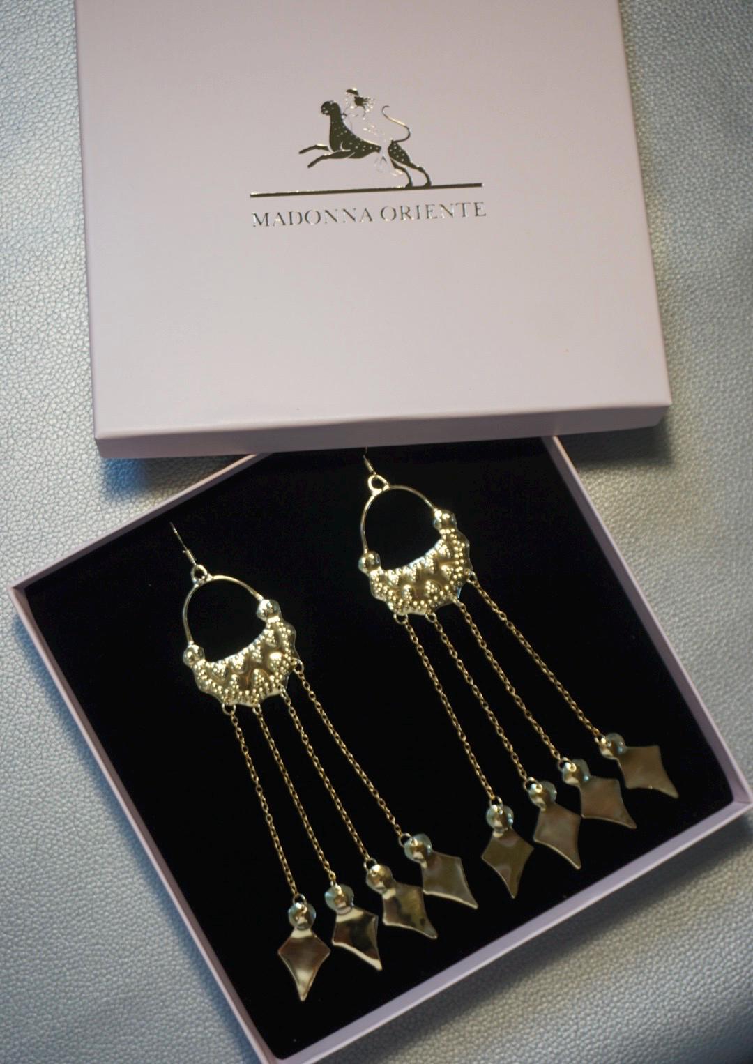 Medeina Earrings: Handcrafted Brass Slavic Amulet Jewelry, Viking Medieval Design
