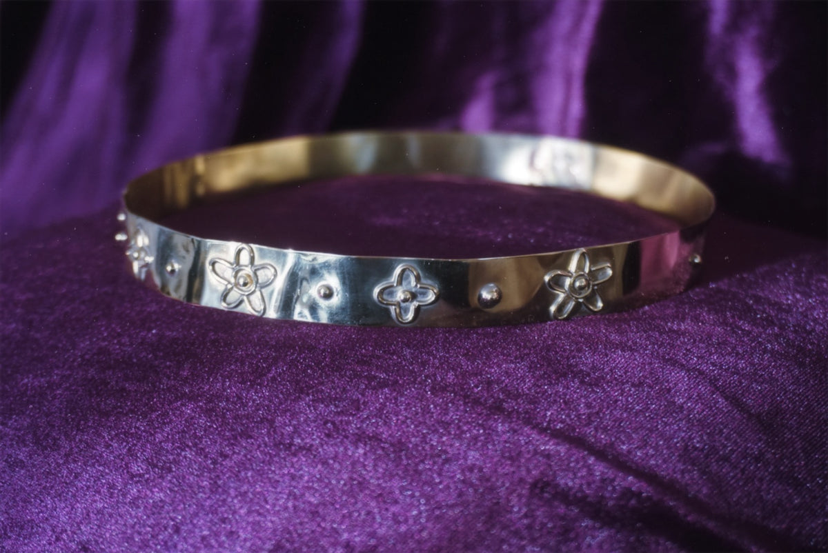 Lady of the Lake Brass Crown: Arthurian Medieval Headpiece