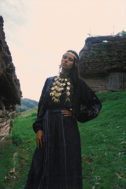 Moryana Handmade Brass Necklace: Statement Goddess Necklace Bold, Ethnic Traditional Jewelry, Slavic Adornments