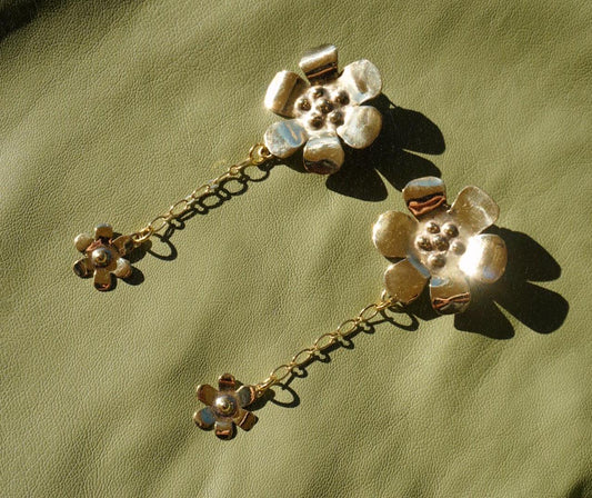 Wild Rose Earrings: Floral Fairy Jewelry