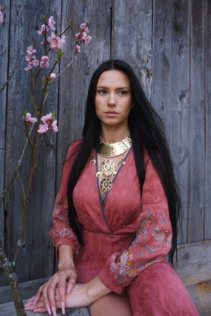 Bronze Age II Shields Statement Necklace: Nordic Viking Goddess Jewelry