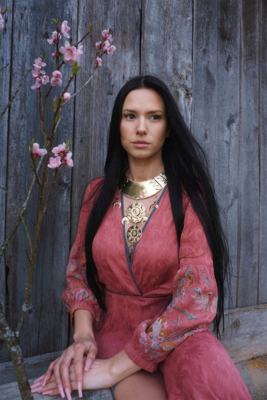 Bronze Age II Shields Statement Necklace: Nordic Viking Goddess Jewelry