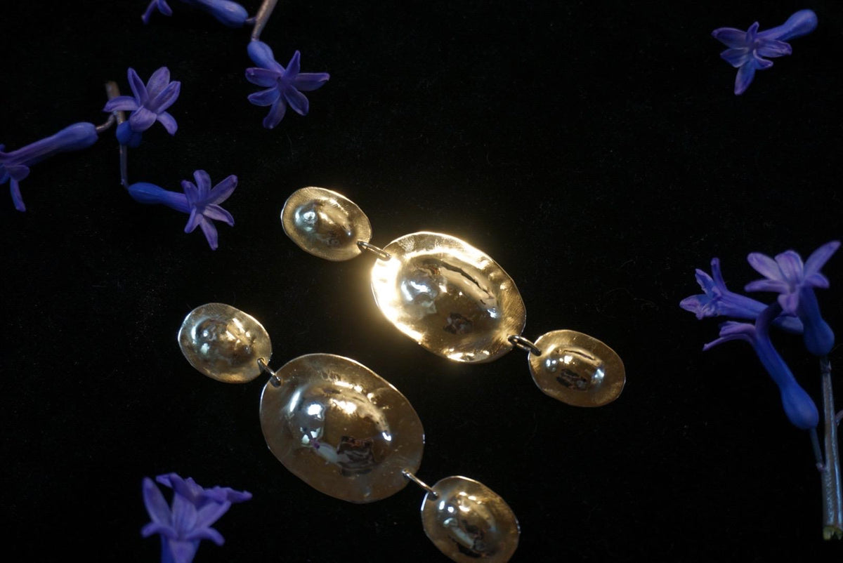 Danu Celtic Shield Earrings: Bronze Age Warrior Goddess Jewelry