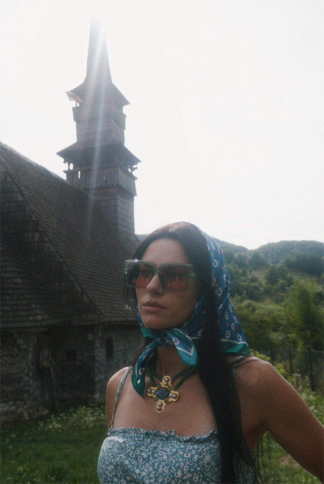 Estrilda Labradorite Beaded Choker: Anglo-Saxon Byzantine Style Necklace, Crystal Healing Amulet Necklace