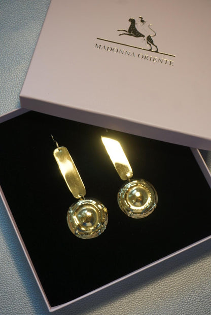 Venus Caelestis Earrings: Handmade Brass Ancient Goddess Jewelry