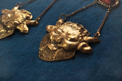 Satyr Face Earrings: Handmade Brass Ancient Greek Jewelry
