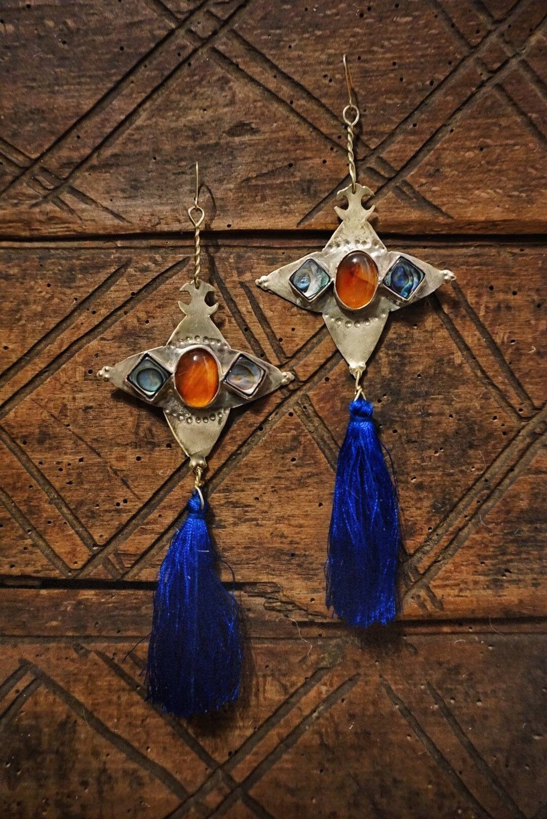 The Evil Eye Apotropaic Earrings: Ethnic Folk Jewelry