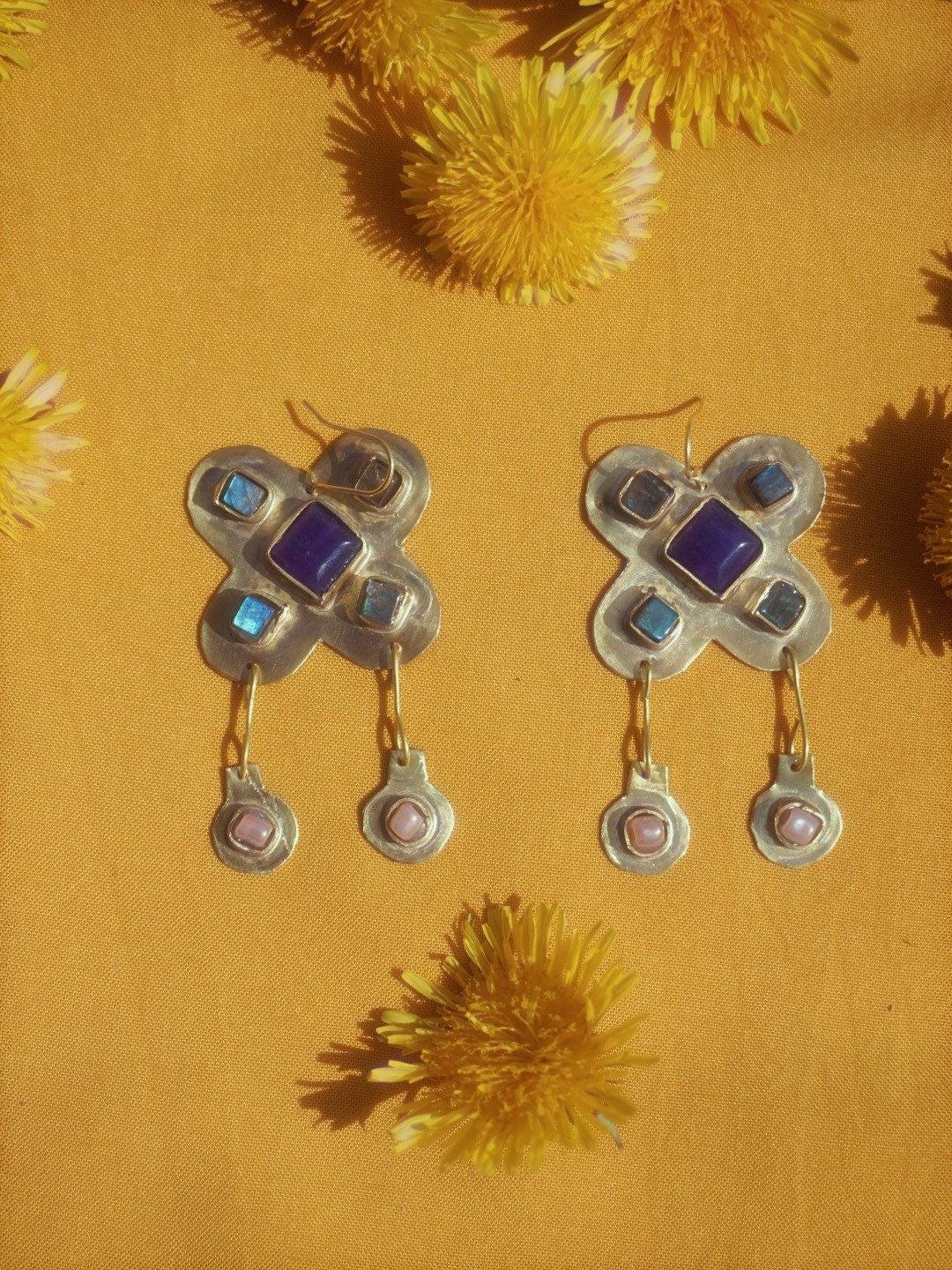 Byzantine Brass Earrings: Renaissance Medieval Jewelry