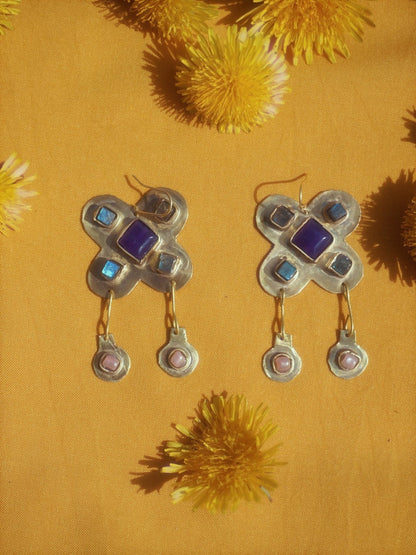 Byzantine Brass Earrings: Renaissance Medieval Jewelry
