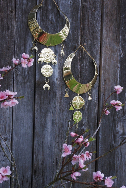 Bronze Age II Shields Statement Necklace: Nordic Viking Goddess Jewelry