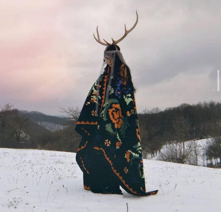 Beltane Deer Antler Headpiece: Pagan Shaman Horn Crown Ritual Headdress (PRE-ORDER)