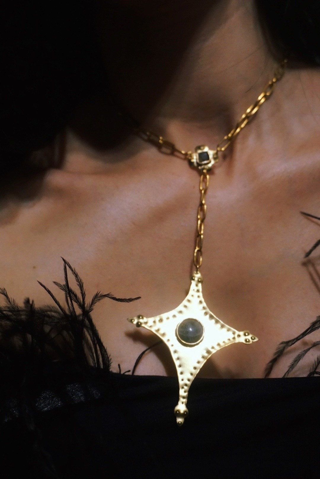 Star Tail I Pendant: Ethnic Comet Necklace
