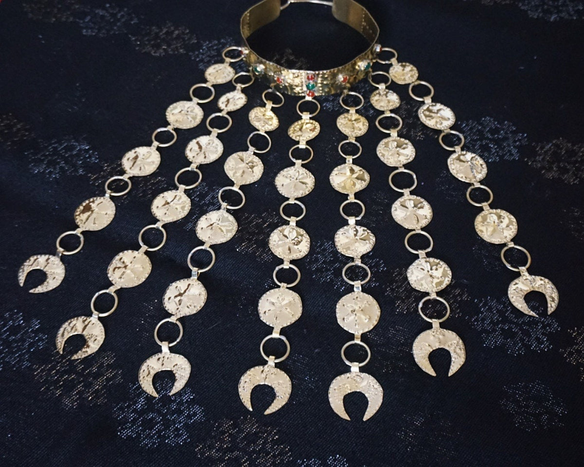 Moryana Handmade Brass Necklace: Statement Goddess Necklace Bold, Ethnic Traditional Jewelry, Slavic Adornments